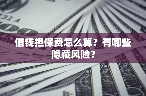 济南借钱担保费怎么算？有哪些隐藏风险？