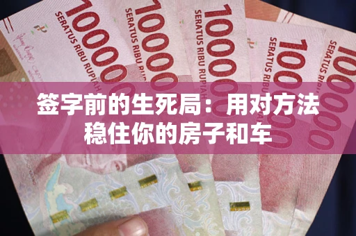 济南签字前的生死局：用对方法稳住你的房子和车