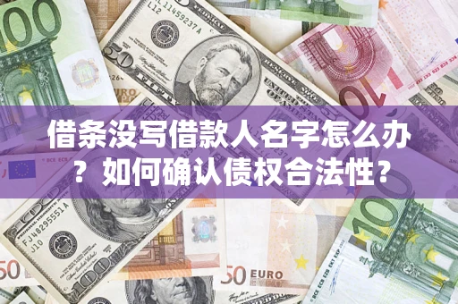 济南借条没写借款人名字怎么办？如何确认债权合法性？