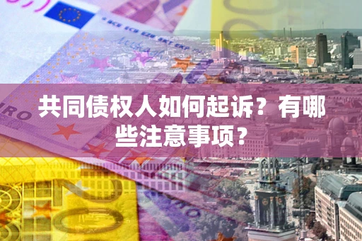 济南共同债权人如何起诉？有哪些注意事项？